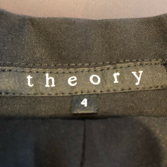 Theory Liv Tailor black wool button front blazer size 4 - Picture 10 of 16